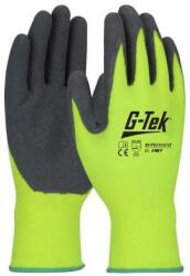 G-TEK nylon, latex tenyérmártott jól láthatósági munkavédelmi kesztyű (GTEK-39-FG1315/LY-11)