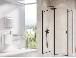 RAVAK Chrome CRV2-100 zuhanyajtó fekete+transparent (1QVA0300Z1) - groszmann