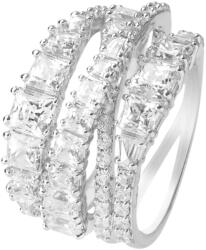 Swarovski Inel strălucitor din trei rânduri TWIST 5584656 55 mm