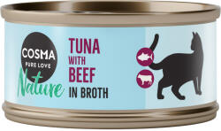 Cosma 6x70g Cosma Nature nedves macskatáp - Tonhal & marha