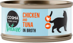 Cosma 6x70g Cosma Nature nedves macskatáp - Csirkemell & tonhal