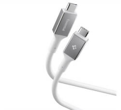 Spigen ESSENTIAL EB24012CC adatkábel (Type-C - Type-C, 240W, PD gyorstöltő, 120cm) FEHÉR (ACA08776) (ACA08776)