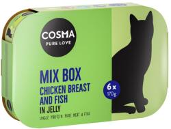 Cosma 24x170gCosma Original nedves macskatáp aszpikban- Vegyes csomag (4 változattal)