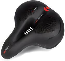 Retoo kerékpár nyereg, Csúszásgátló, Kényelmes, Ütésálló, Poliuretán, 25x20x9 cm, Fekete/Piros (GM-K0361-0815-023)