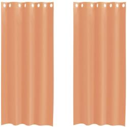 vidaXL 2 db terrakotta színű voile fátyolfüggönyök rojtokkal 4102140 (4102140)