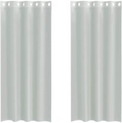 vidaXL 2 db világosszürke fátyolfüggönyök rojtokkal 140x245 cm 4102110 (4102110)