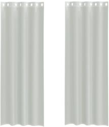 vidaXL 2 db világosszürke fátyolfüggönyök rojtokkal 140x260 cm 4102111 (4102111)