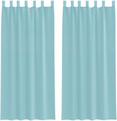 vidaXL 2 db türkizkék fátyolfüggönyök hurokkal 140x225 cm 0.25 kg 4102328 (4102328)