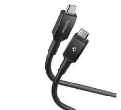 Spigen ESSENTIAL EB24012CC adatkábel (Type-C - Type-C, 240W, PD gyorstöltő, 120cm) FEKETE (ACA09461) (ACA09461) - aqua