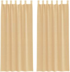 vidaXL 2 db homokszínű voile függönyök rúd zsebekkel 0.25 kg 4102219 4102219 (4102219)