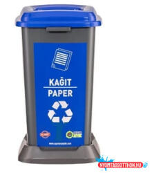 Planet Szemetes kuka műanyag szelektív 50 literes antracit/kék UP900-215 (63668)