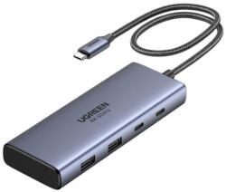 UGREEN CM498 (45379) USB-C Hub, 2 x USB-A 3.2 - 3 x USB-C - 2 x HDMI, Szürke