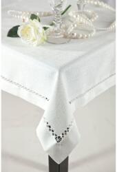 Eurofirany Emily azsúrozott fehér asztalterítő Fehér 145x280 cm (HS382236)