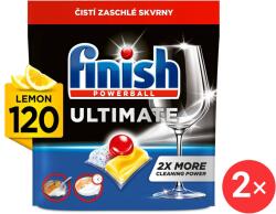Finish Ultimate All in 1 Lemon Sparkle, 120 db (2x5908252010745)
