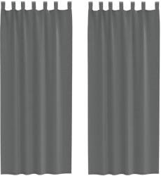 vidaXL 2 db sötétszürke fátyolfüggönyök hurokkal 140x260 cm 0.25 kg 4102275 (4102275)