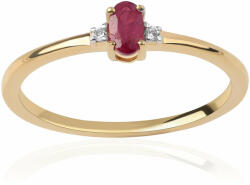  Aranyozott Ezüst Gyűrű Mozambiquei Rubinnal és Topázzal
