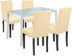  Mira 4+1 étkező garnitúra fehér-bézs - pepita - 128 990 Ft
