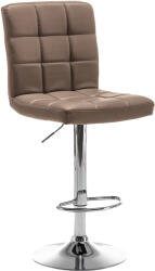 Quasar & Co 2 db bárszék készlet, Quasar & Co. ®, állítható magasságú, 360°-os forgási rendszer, csúszásmentes láb, króm talp, fix fém lábtámasz, ökológiai bőr, barna