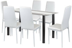 Norman 6+1 étkező garnitúra fehér