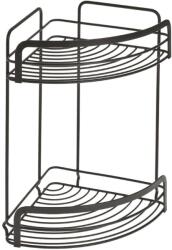 Metaltex ORIGIN LAVA, 20 × 20 × 30 cm, felakasztható, sarok, 2 szintes, fekete