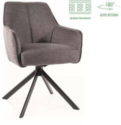 SIGNAL MEBLE Notti Brego Forgó Szék Sötétszürke Szövet Fekete Fém Vázzal (SIG-NOTTIBRCCSZ) - pepita