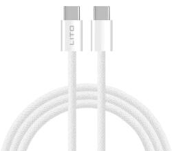 Lito Cablu de Date Type-C la Type-C 60W, 1m - (LD04) - White (KF2330315) - vexio
