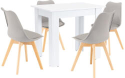 Amina 4+1 étkező garnitúra szürke-fehér