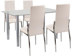  Lina 4+1 étkező garnitúra fehér