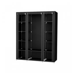 DOCHTMANN szövetszekrény fekete 150 × 175 × 45 cm (81020)