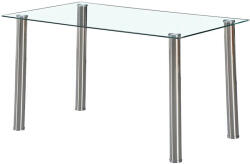  Berna 140 cm szögletes üveg étkezőasztal