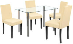  Karin 4+1 étkező garnitúra fehér-bézs
