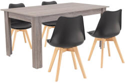  Lola 4+1 étkező garnitúra fekete-yorki tölgy