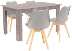 Zara 4+1 étkező garnitúra szürke-yorki tölgy