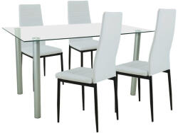  Verna 4+1 étkező garnitúra fehér-fekete