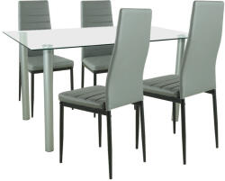  Verna 4+1 étkező garnitúra szürke-fekete