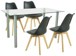  Midori 4+1 étkező garnitúra fekete