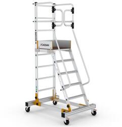  Cagsan VISTA Gurítható szerelő dobogó, egy oldalon járható 5+1 fokos ( Munkamagasság: 3, 5m) (CAG-RD0012-1.5) - pepita