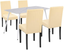 Megan 4+1 étkező garnitúra fehér-bézs