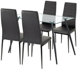Cruz 4+1 étkező garnitúra fekete