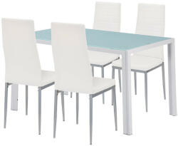  Mabel 4+1 étkező garnitúra fehér-szürke