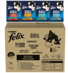 FELIX Fantastic Nedves macskaeledel Ízkeverék zselében 10.2 kg 120x85g