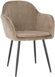 TEMPO KONDELA Dizájnos fotel, szürkésbarna Taupe Velvet anyag, ZIRKON