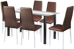  Norman 6+1 étkező garnitúra barna