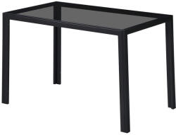  Clara 120 cm szögletes üveg étkezőasztal fekete