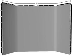  Fényképezési háttér állvány, állítható magasságú, zöld képernyő hátterek, 240x400 cm szürke