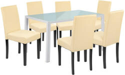  Mira 6+1 étkező garnitúra fehér-bézs
