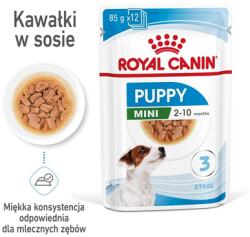 Royal Canin Mini Puppy Nedvestáp szószban kölyökkutyáknak 10 hónapos korig, kistestű fajtáknak 48x85 g