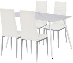  Renton 4+1 étkező garnitúra fehér-szürke