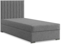 GreenSite Agen Egyszemélyes Ágy, Szövet, Ágyneműtartóval, Szürke - fizz