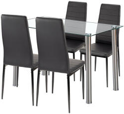 Nolen 4+1 étkező garnitúra fekete